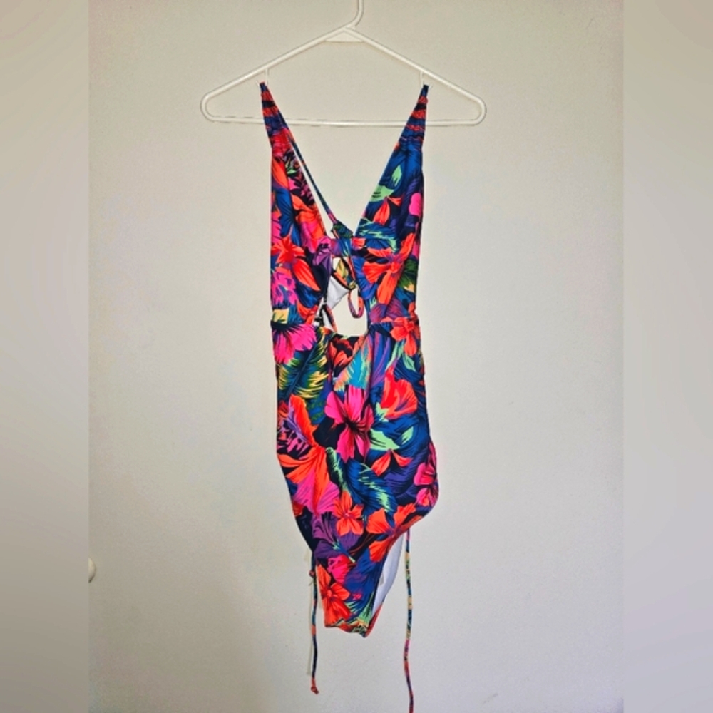 SHEIN Vibrant Floral One-Piece Swimsuit Sz 1XL